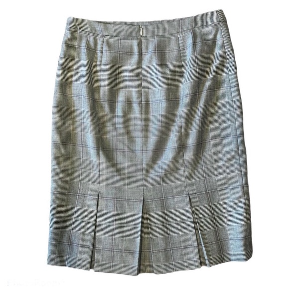 ARMANI Collezioni Wool Silk Microplaid Skirt - Picture 3 of 12